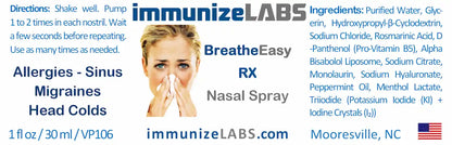 BreatheEasy RX Nasal Spray with Rosmarinic acid from Perilla leaf