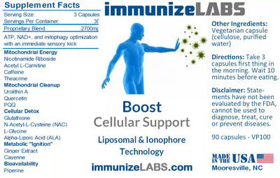 Boost cellular energy label 