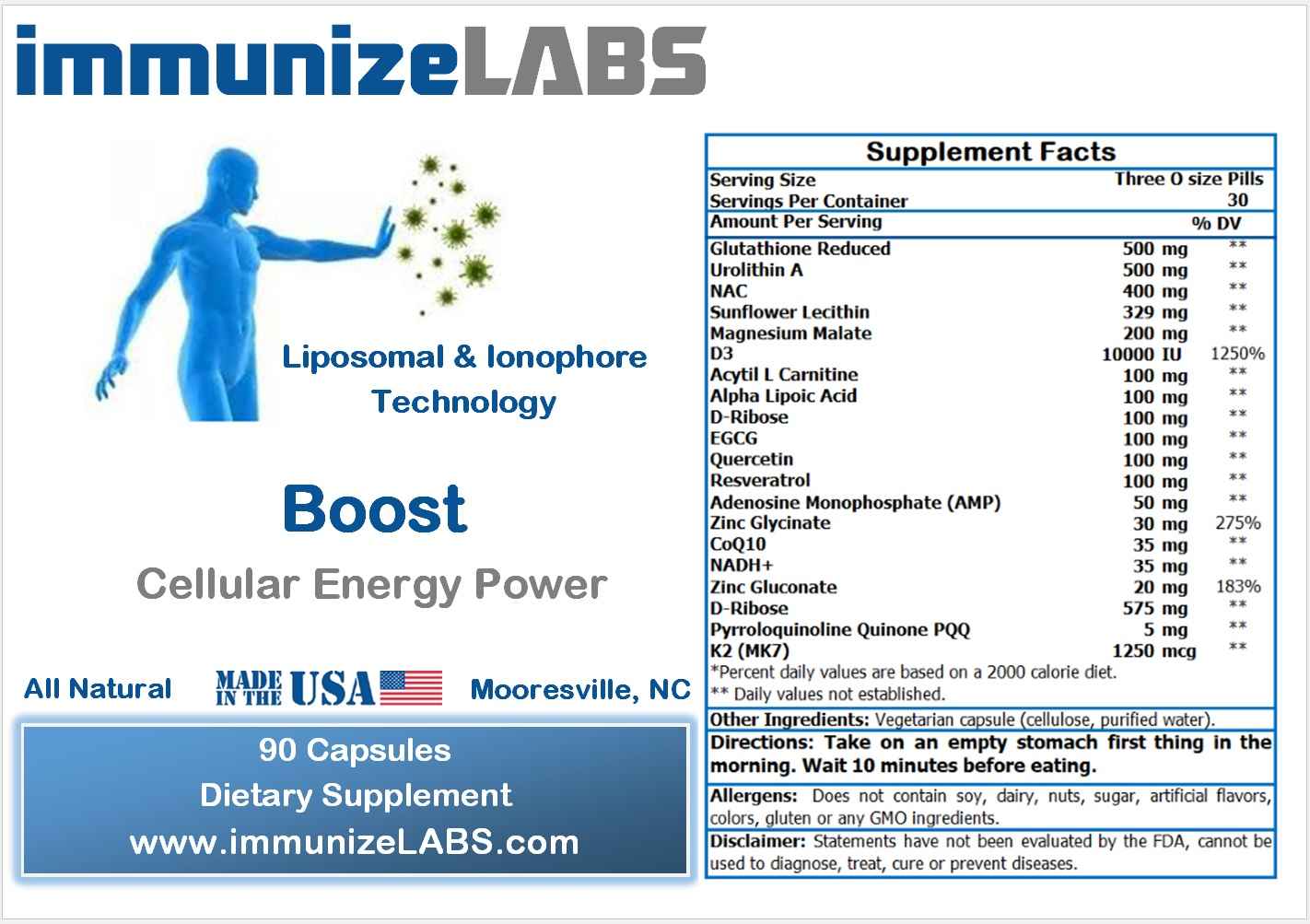 Boost Liposomal Glutathione - Mega Formula - immunizeLABS