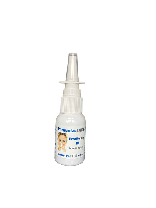 BreatheEasy RX Seasonal Comfort Nasal Spray bottle with metered-dose pump
