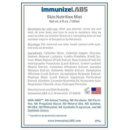 SkinMiracle Skin Barrier Repair Mist product label